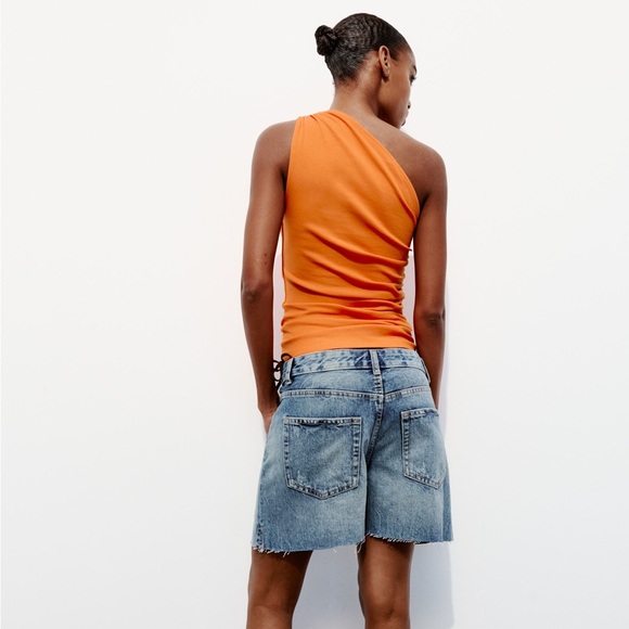 Zara ruched asymmetric top 4174/353/615 - Picture 5 of 11